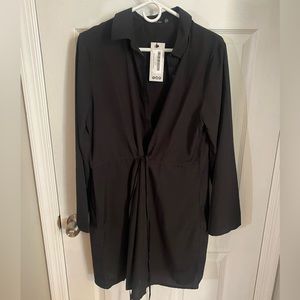 Boohoo Black Shirt Dress